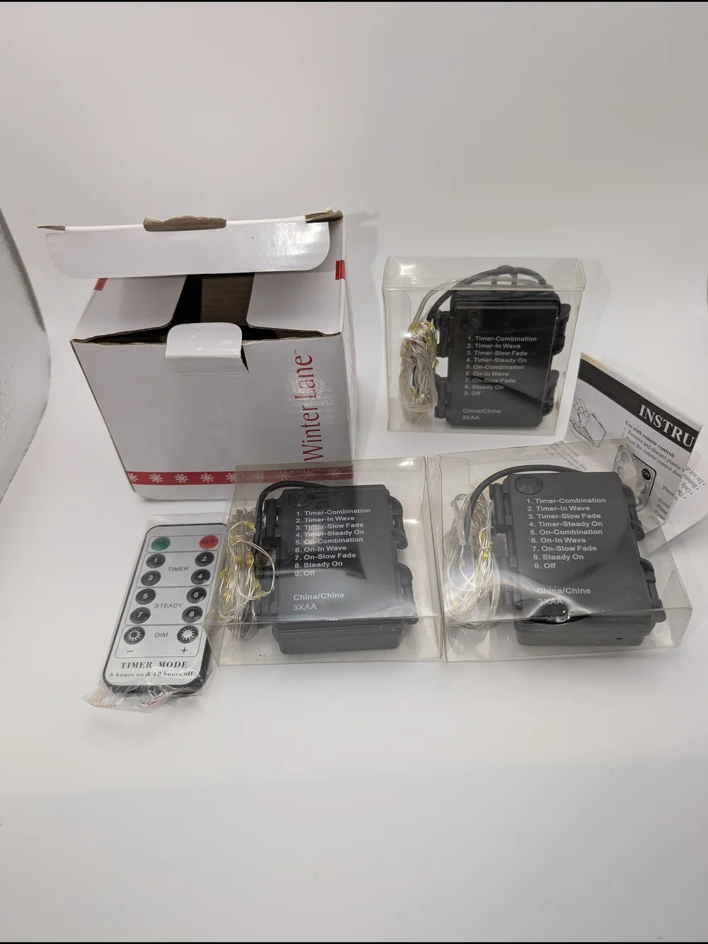 Winter Lane Remote Control Fairy Lights 3 Sets Of Lights New In Box
